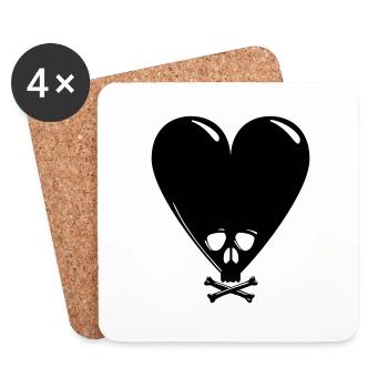 Black Valentine - Coasters (set of 4) - white - Front