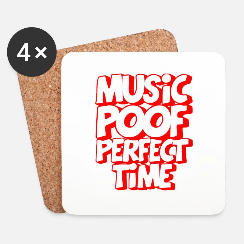 Musikbeweis Perfekte Zeit - Untersetzer (4er-Set) - Weiß