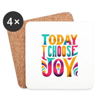 Today I Choose Joy 17 - Coasters (set of 4) - white - Front