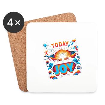 Today I Choose Joy 15 - Coasters (set of 4) - white - Front