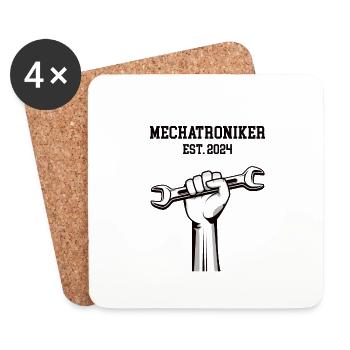 Mechatroniker 2024 Mechaniker Handwerk Ausbildung - Untersetzer (4er-Set) - Weiß - Vorne