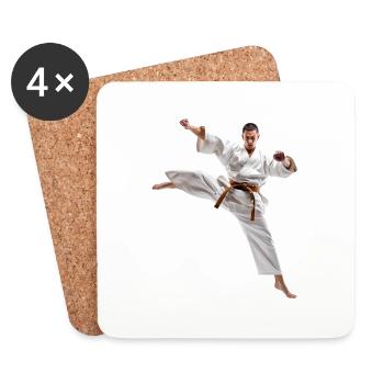 Karate is a demanding martial art - Coasters (set of 4) - white - Front