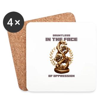 Ne vous laissez pas décourager face à l’oppression ! - Dessous de verre (lot de 4) - blanc - Devant