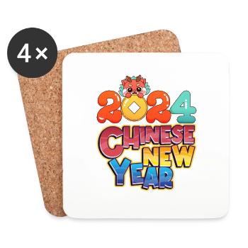 Chinese new year - Coasters (set of 4) - white - Front