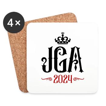 Bachelor party 2024 bachelor party - Coasters (set of 4) - white - Front
