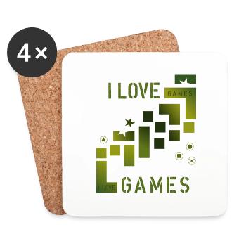 love games - Untersetzer (4er-Set) - Weiß - Vorne