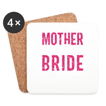 Mère de la mariée J’ai aimé sa première épouse - Dessous de verre (lot de 4) - blanc - Devant