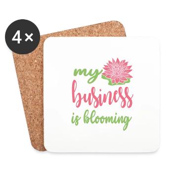 Designer floral Fleuriste Fleuriste Fleuriste - Dessous de verre (lot de 4) - blanc - Devant