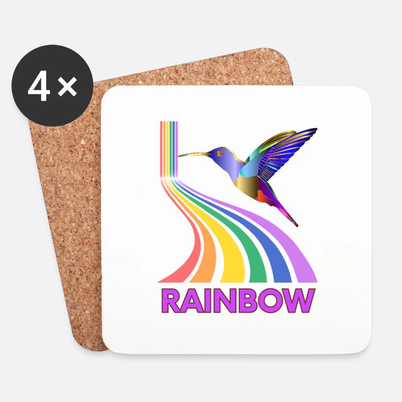 Rainbow - Coasters (set of 4) - white