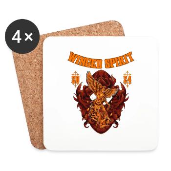 Winged Spirit 1 - Coasters (set of 4) - white - Front