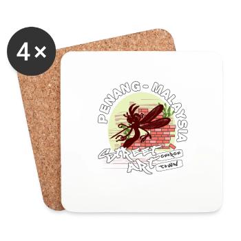Mosquito Graffiti - Coasters (set of 4) - white - Front