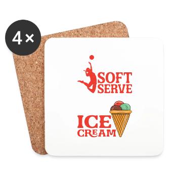 If You Want A Soft Serve, Go Get Ice Cream 5 - Untersetzer (4er-Set) - Weiß - Vorne