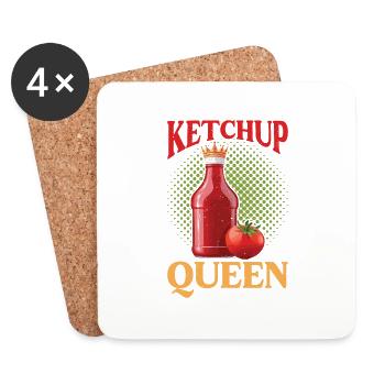 Ketchup Queen 20 - Coasters (set of 4) - white - Front