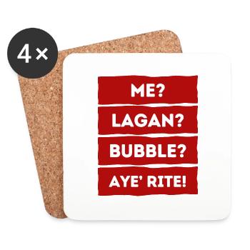 Moi Lagan Bubble ? Célèbre phrase nord-irlandaise - Dessous de verre (lot de 4) - blanc - Devant