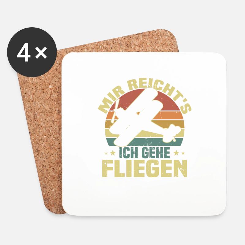 Mir reicht's ich gehe fliegen - Untersetzer (4er-Set) - Weiß