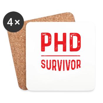 PhD Candidate Survivor 12 - Coasters (set of 4) - white - Front
