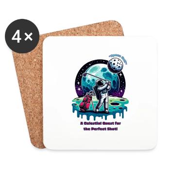 Space Golf - Coasters (set of 4) - white - Front