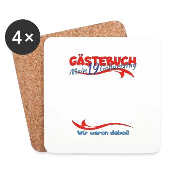 19th Birthday Man and Woman Guestbook - Coasters (set of 4) - white - Front