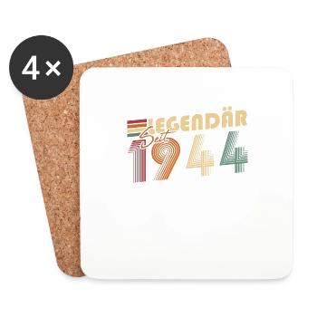 Légendaire depuis 1944 - Dessous de verre (lot de 4) - blanc - Devant