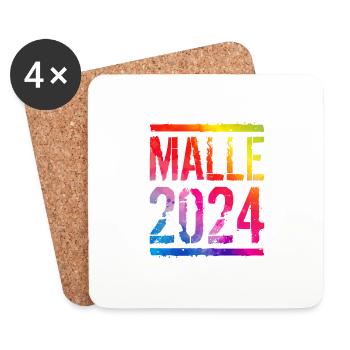 Malle 2024 Vacances colorées - Dessous de verre (lot de 4) - blanc - Devant