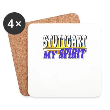 STUTTGART MY SPIRIT - Coasters (set of 4) - white - Front