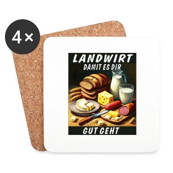 FARMER TO MAKE YOU FEEL GOOD - Coasters (set of 4) - white - Front