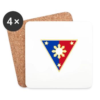 Philippines drapeau philippin fierté je cadeau - Dessous de verre (lot de 4) - blanc - Devant