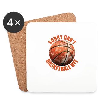 Sorry Can't Basketball Bye 7 - Coasters (set of 4) - white - Front
