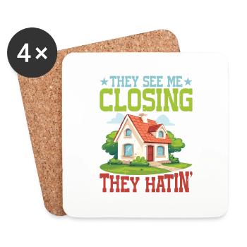 They See Me Closing, They Hatin' 5 - Untersetzer (4er-Set) - Weiß - Vorne