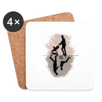 LIFE - Coasters (set of 4) - white - Front