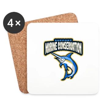 Marine Conservation - Coasters (set of 4) - white - Front
