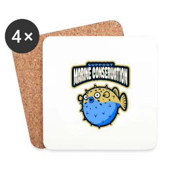 Marine Conservation - Coasters (set of 4) - white - Front