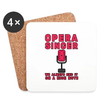 Opera Singer, We Always End It On A High Note 2 - Coasters (set of 4) - white - Front