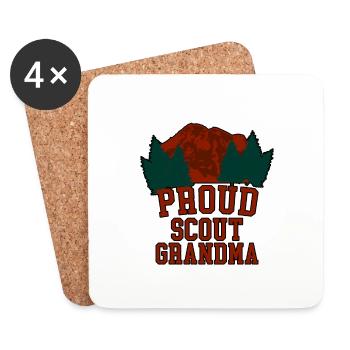Proud Scout Grandma 2 - Coasters (set of 4) - white - Front