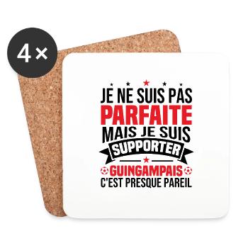 Not perfect but I'm a Guingamp supporter - Coasters (set of 4) - white - Front