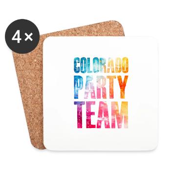 Colorado Party Équipe Coloré - Dessous de verre (lot de 4) - blanc - Devant