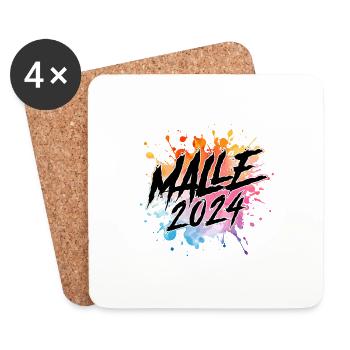 Malle 2024 Coloré - Dessous de verre (lot de 4) - blanc - Devant