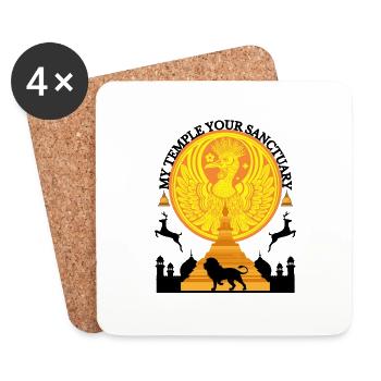 MY TEMPLE YOUR SANCTUARY - Coasters (set of 4) - white - Front