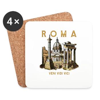 ROMA VENI VIDI VICI - Dessous de verre (lot de 4) - blanc - Devant