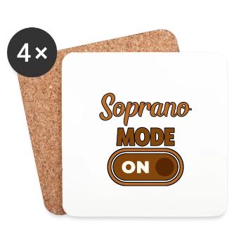 Soprano Mode On 2 - Untersetzer (4er-Set) - Weiß - Vorne