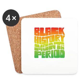 Black History Month Period African American Pride - Untersetzer (4er-Set) - Weiß - Vorne