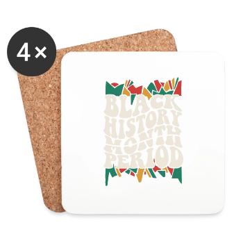 Black History Month Period African American Pride - Untersetzer (4er-Set) - Weiß - Vorne