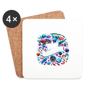 Dice Whisperer 6 - Untersetzer (4er-Set) - Weiß - Vorne