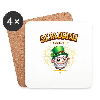 St Paddish Day Schaf - Untersetzer (4er-Set) - Weiß - Vorne