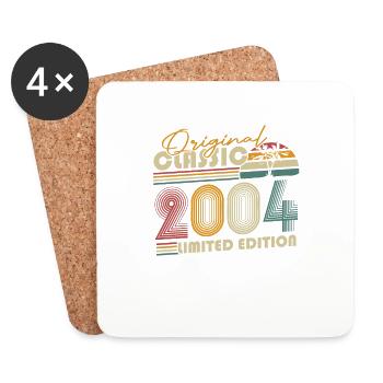 Original 2004 Jahrgang Geburtstag Retro Geschenk - Untersetzer (4er-Set) - Weiß - Vorne