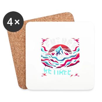 Future Retiree 5 - Coasters (set of 4) - white - Front