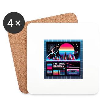 Future Retiree 8 - Coasters (set of 4) - white - Front