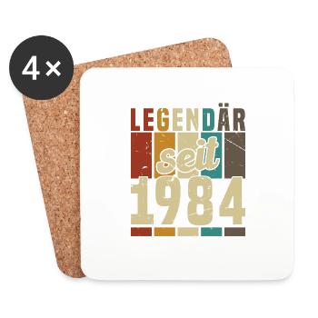Legendary since 1984 - Coasters (set of 4) - white - Front