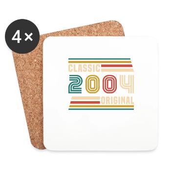 Klassisches 2004 Vintage Retro Geburtstagsgeschenk - Untersetzer (4er-Set) - Weiß - Vorne