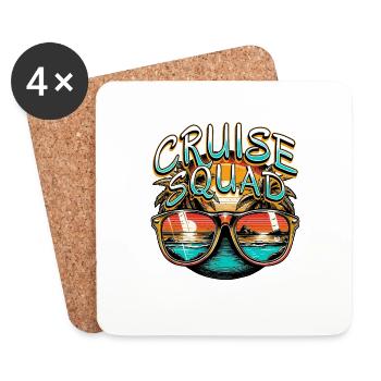 Cruise Squad - Untersetzer (4er-Set) - Weiß - Vorne
